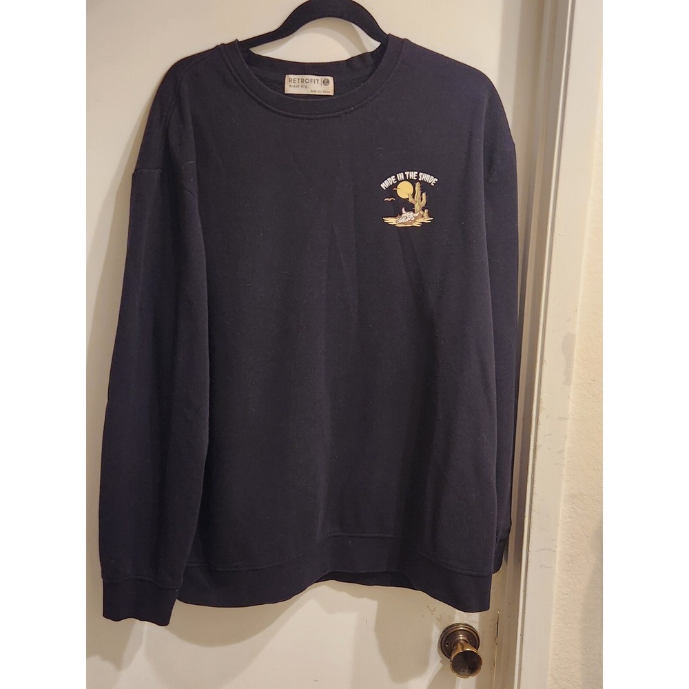 Retrofit Made In The Shade Skeleton Cactus‎ Graphic Sweatshirt Black XL